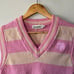 Marimekko Siete Maalis Patja Sweater Vest Size XL NWOT Pink Cream Stripe Brand