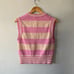 Marimekko Siete Maalis Patja Sweater Vest Size XL NWOT Pink Cream Stripe Brand