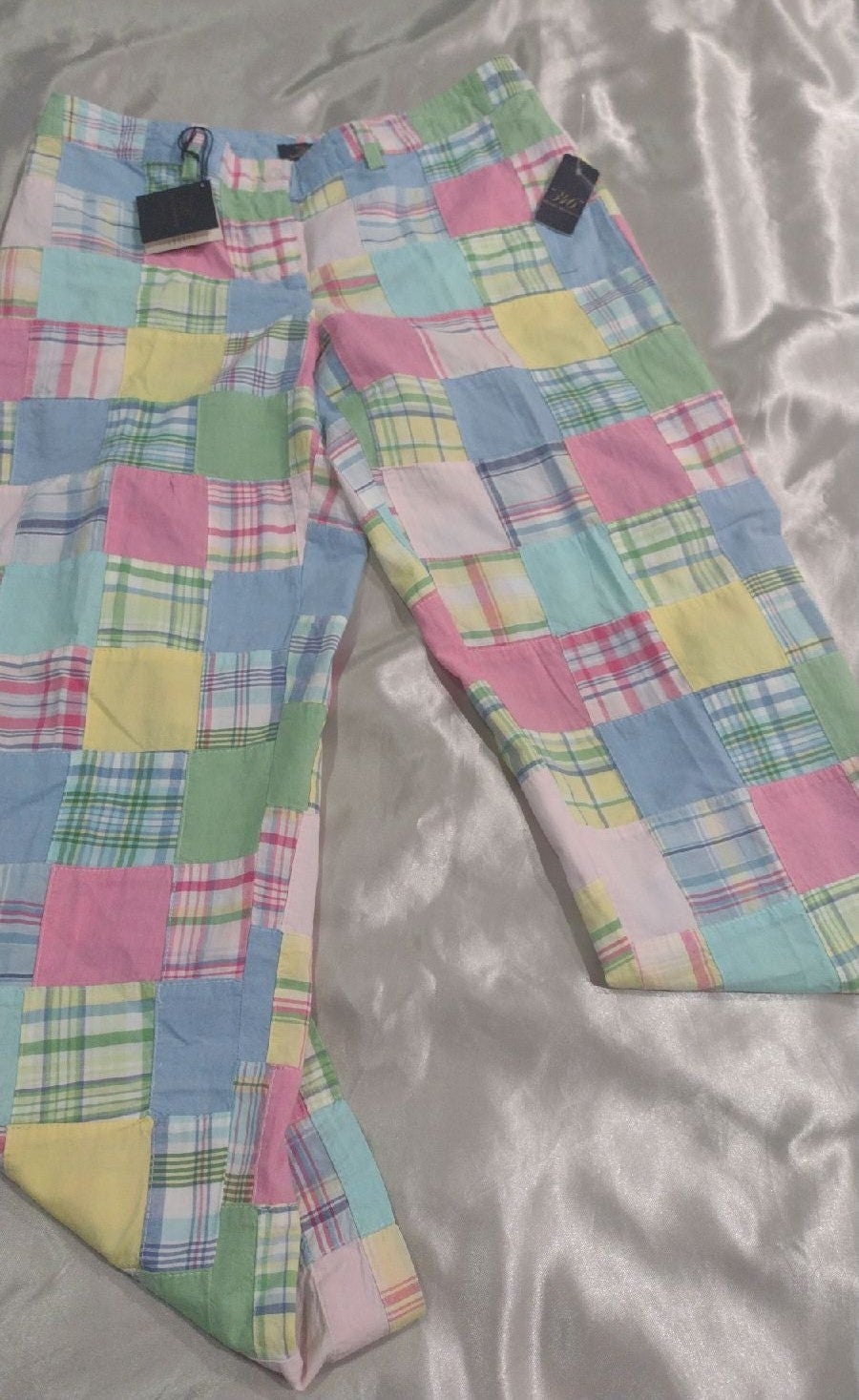 NWT 346 BROOKS BROTHERS MADRAS PLAID GOLF SPORT PATCHWORK PANTS SZ 6