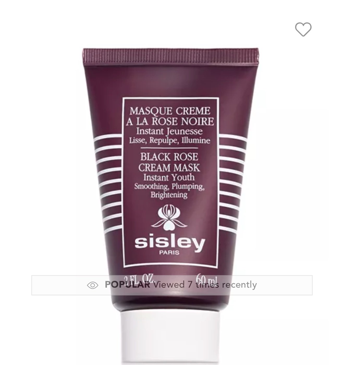 Sisley paris black rose cream mask 60ml