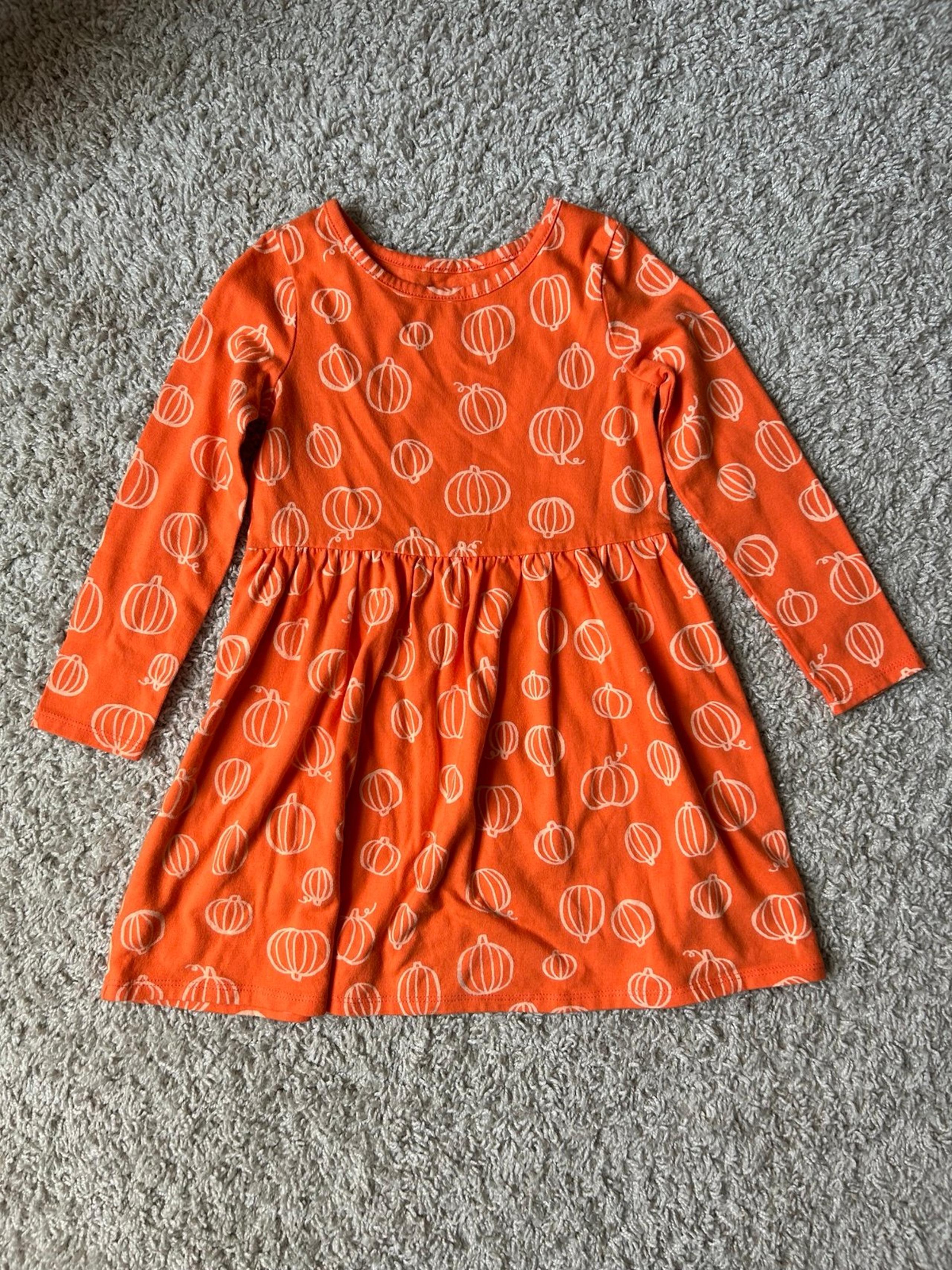 Cat & Jack Pumpkin Halloween Dress 5T