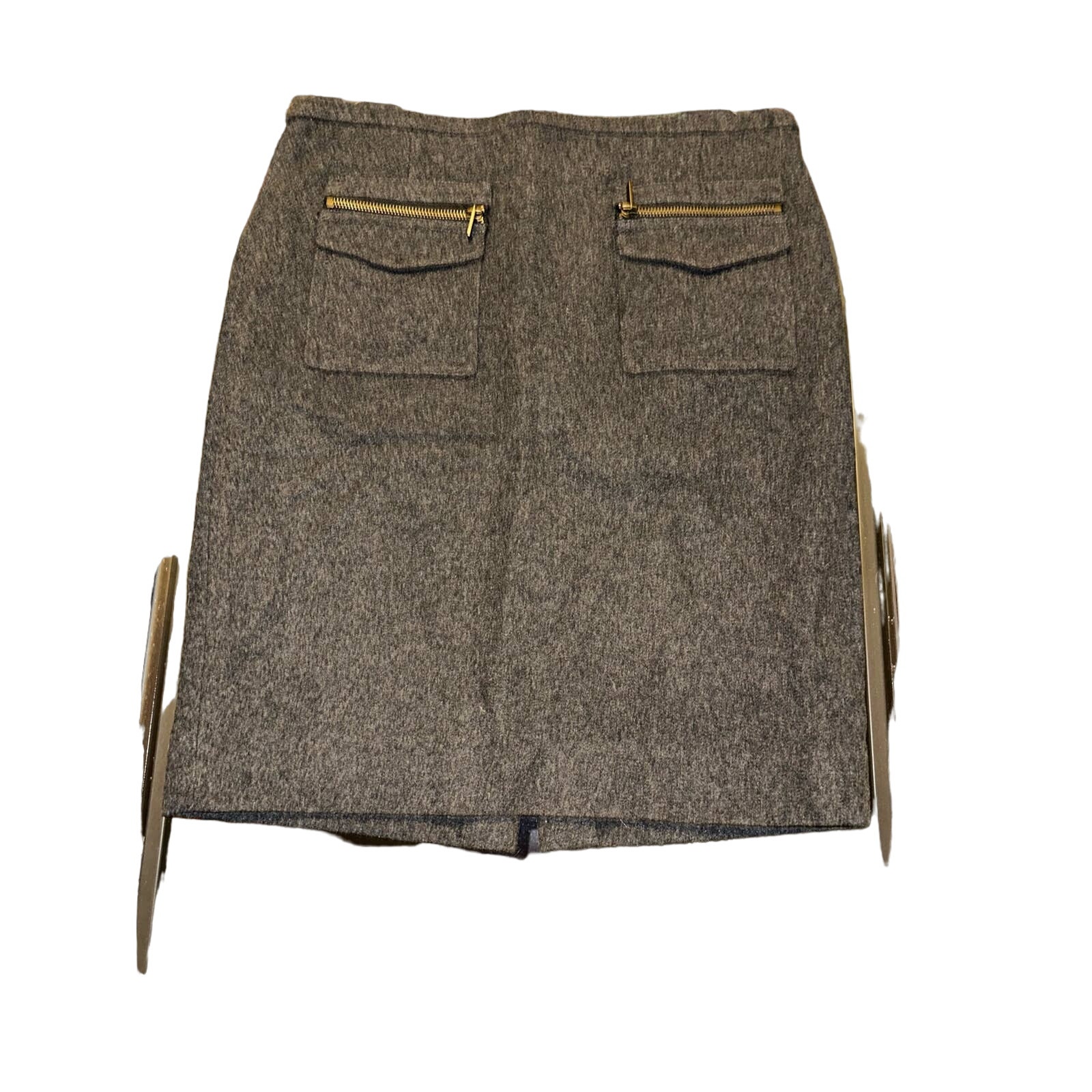 J. Crew Factory Gray Wool Pencil Skirt Size 6