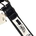 Fossil vintage Leather Black 1 Inch Silver Buckle Retro Belt women’s Size Large