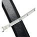 Fossil vintage Leather Black 1 Inch Silver Buckle Retro Belt women’s Size Large