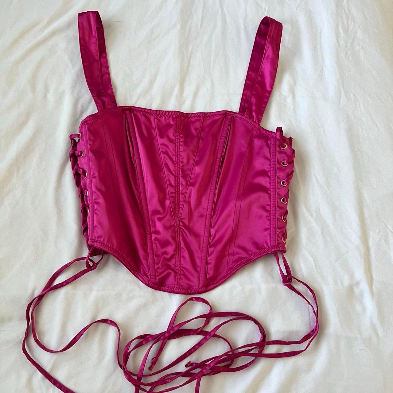 Pink Satin Corset