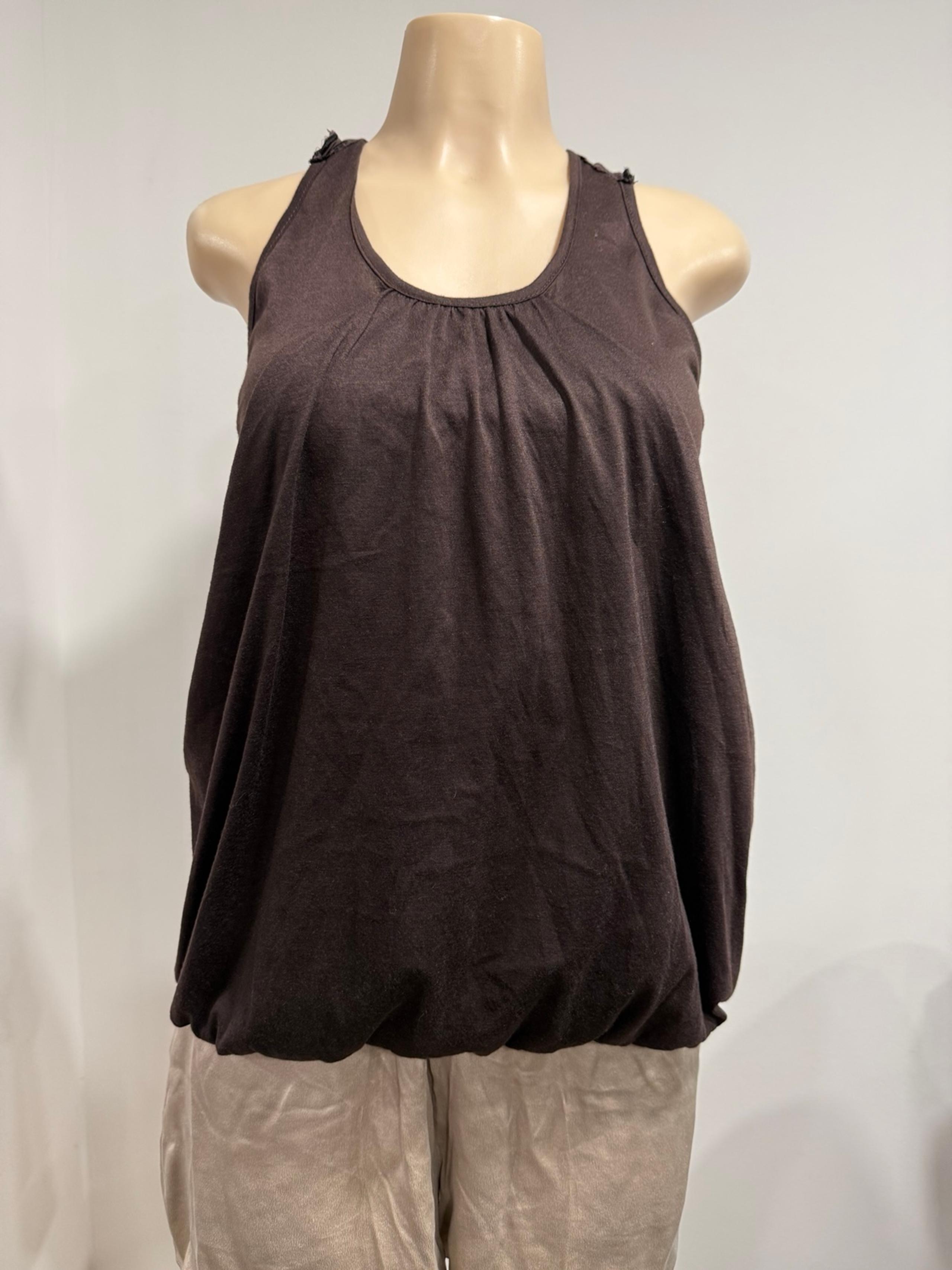 Robin K Brown Embroidered Sleeveless Women's Top Size Large