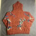 Multicolor Abstract Pattern Knit Cottage Handmade Turtle Neck Sweater S/M Chic
