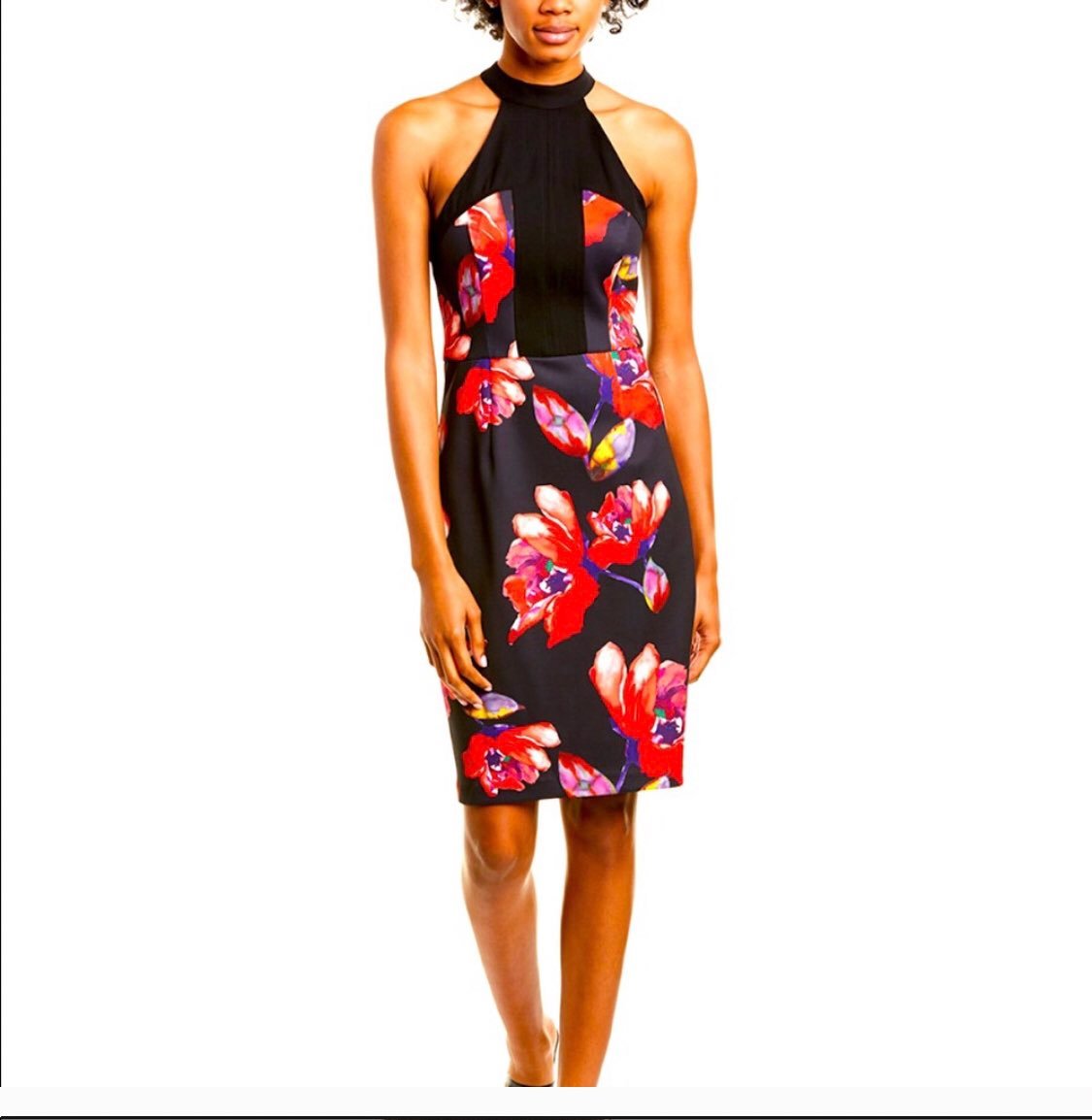 Trina Turk dress sheath dress floral 6