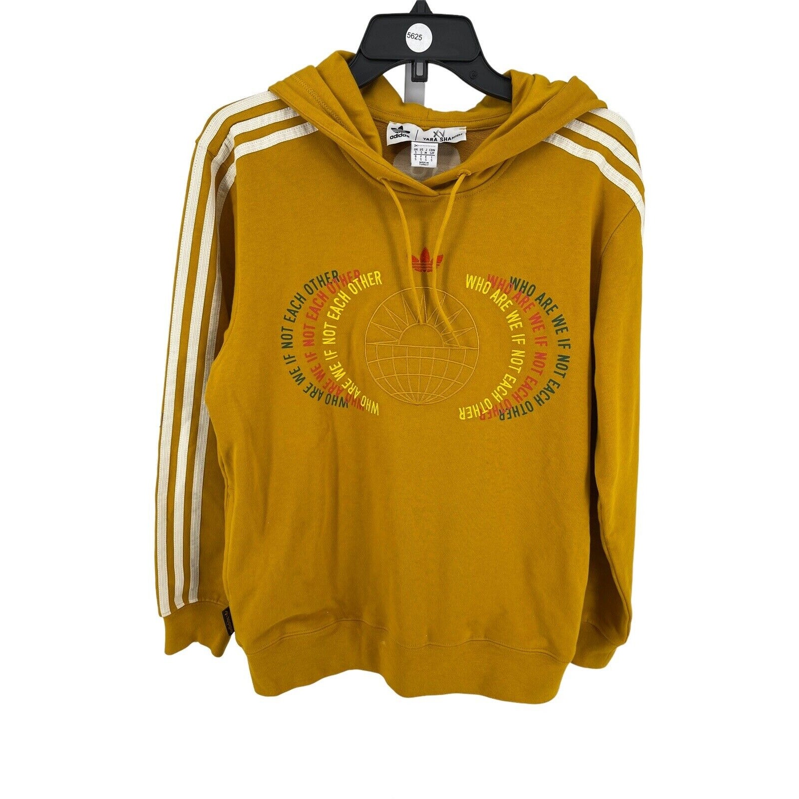 Adidas X Yara Shahidi Women's Yellow Gold Sweatshirt Hoodie Size Small