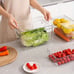 Transparent Tableware Organization Storage Box vjf3k