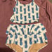 Kortni Jeane blue pineapples SET SMALL TOP MEDIUM BOTTOMS swimsuit bikini