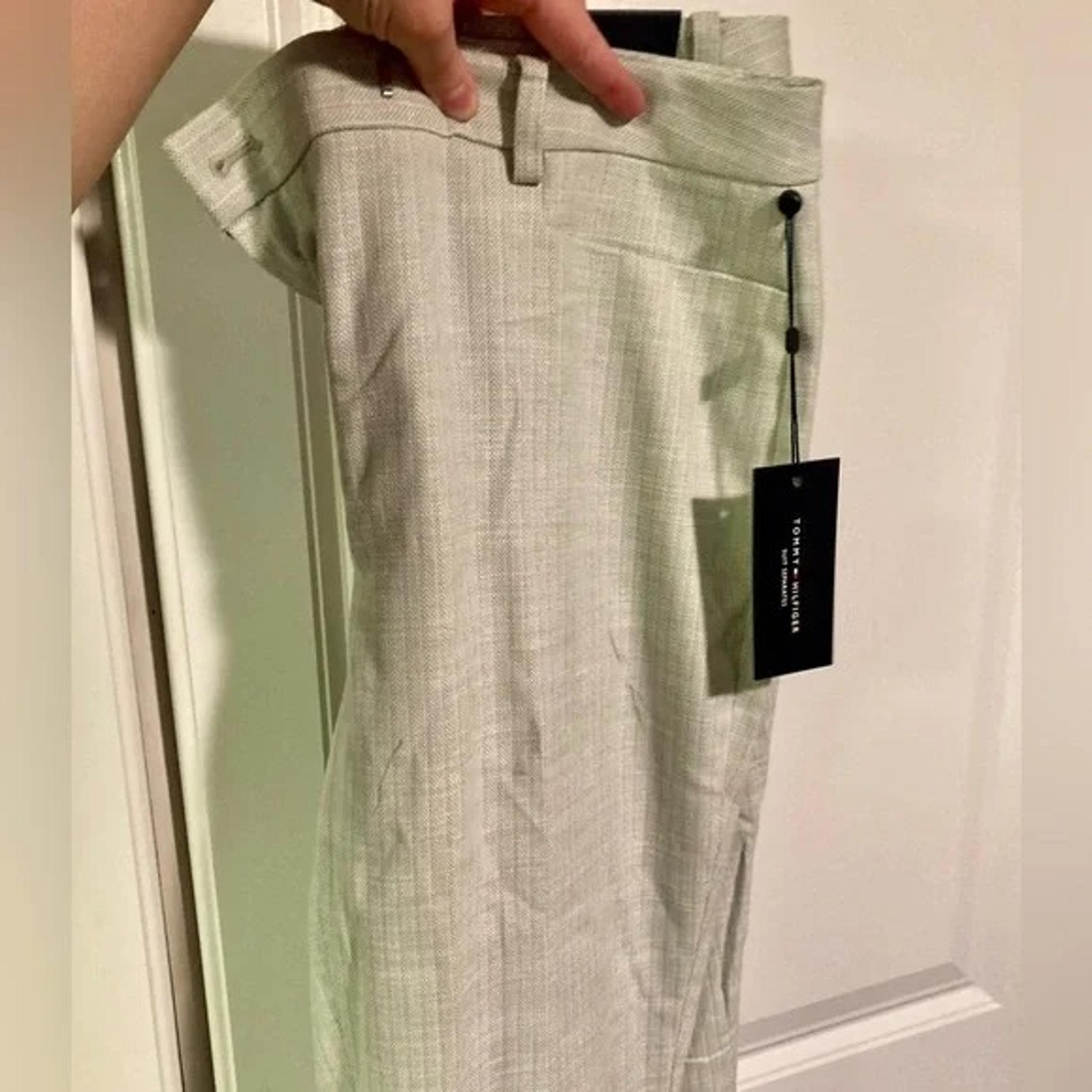 NWT (has black ink stains) Princeton Slim Leg Tommy Hilfiger Dress Pants (8)