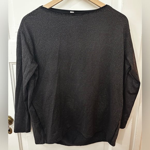 Lululemon Back in Action Long Sleeve Shirt *Spark Black Sz 6