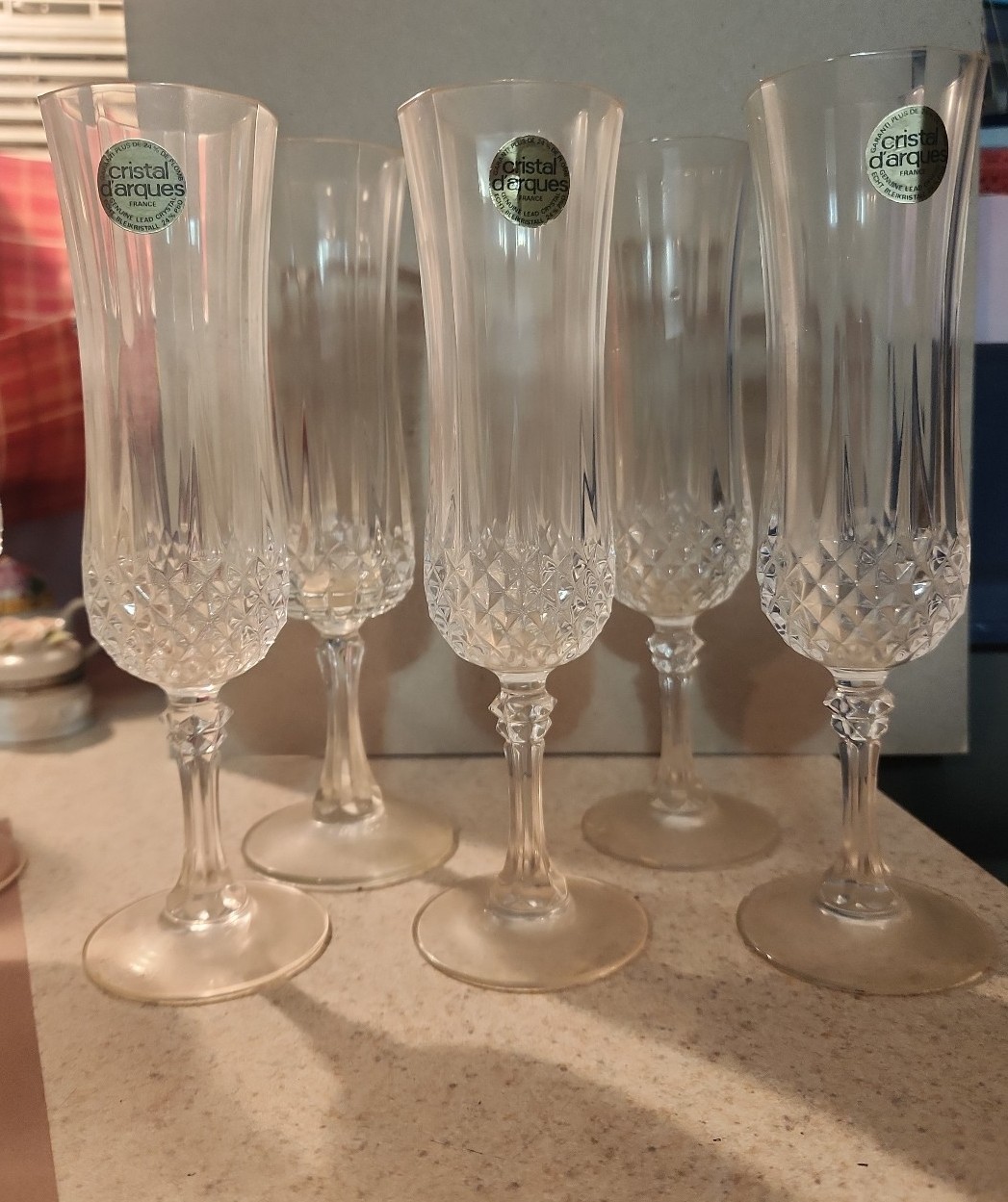Set of 18 Cristal dishes