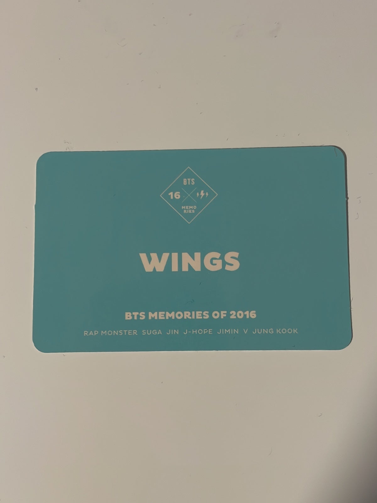 BTS Memories 2016 Unit Photocard