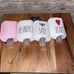 Rae Dunn Liquid Keychain Holders Set of 4 HTF VHTF