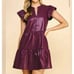 Pinch Deep Wine Faux Leather Dress NWT size large