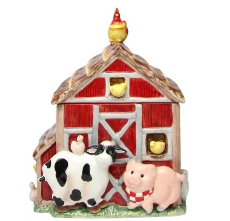 Appletree Designs Barn Yard Cookie Jar NEW