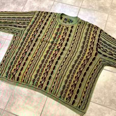 Vintage 90s Coogi Style Knit sweater heavy oversized