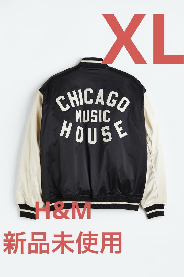 【New】H&M Satin Varsity Jacket Chicago House Music Collaboration Size XL