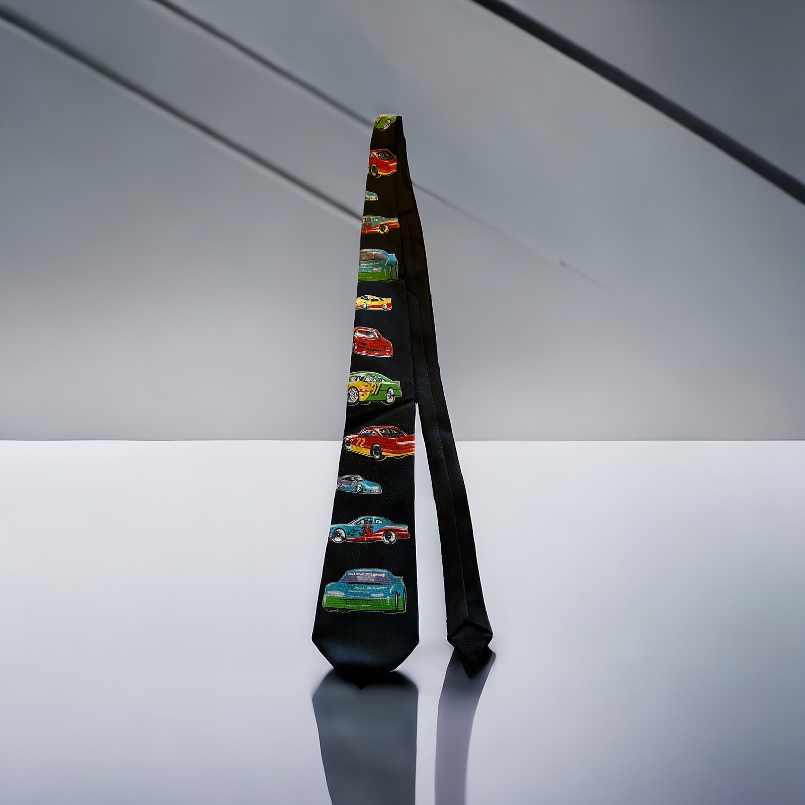 East Texas Muscle Cars-[Tie Mania-Hand Made]-Race Cars II 1997 ETMC Men's Tie