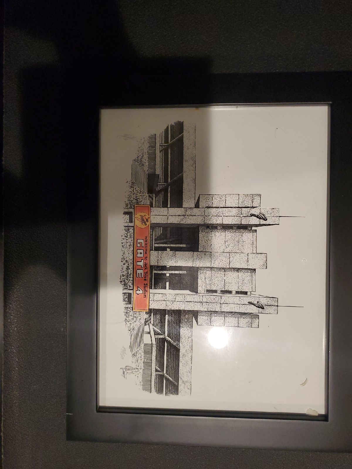 IOWA STATE JACK TRICE FRAMED ARTWORK