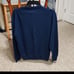 Burno Ferraro Vneck 100% Fine Merino Wool Large Heathered Navy Sweater