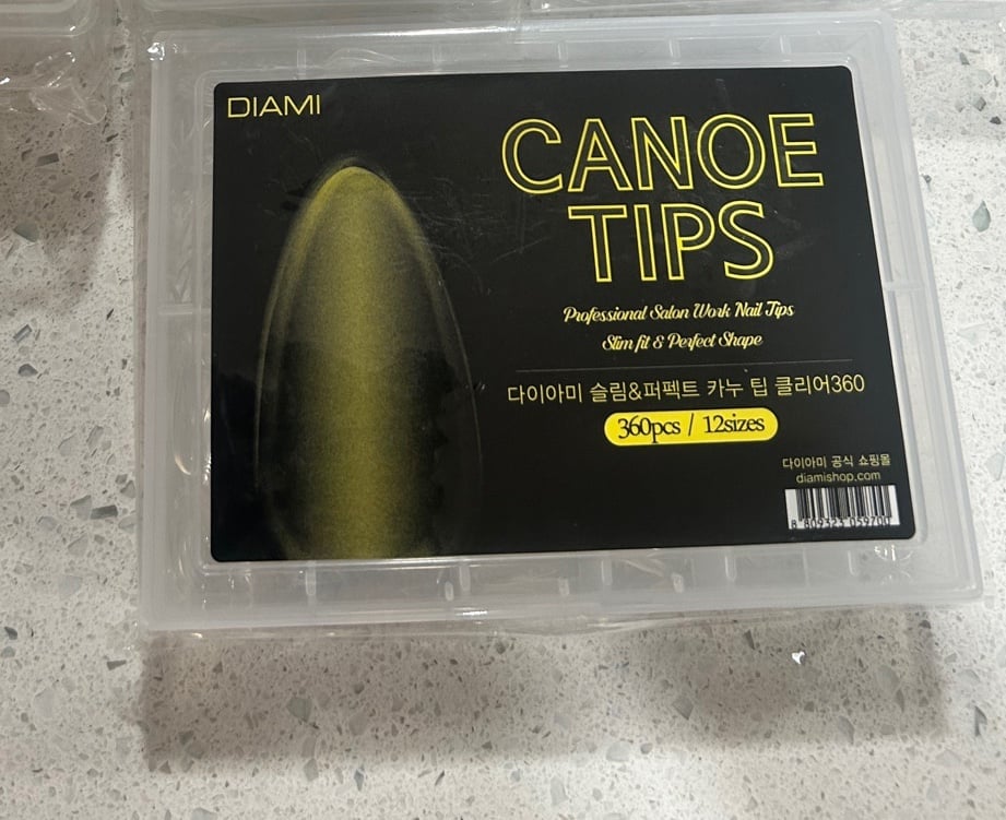 2 Canoe nail tips nail extension box Diami brand