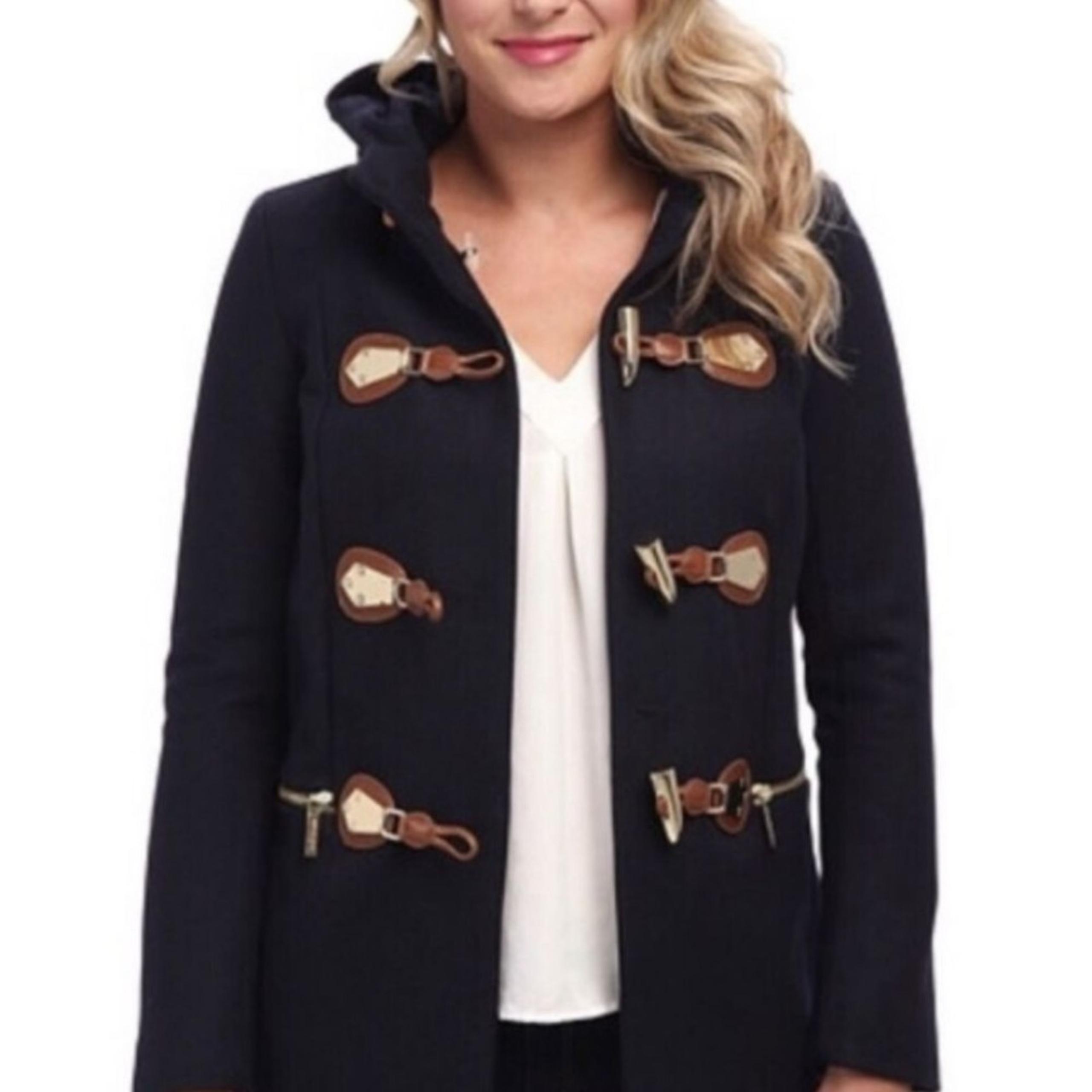 MICHAEL Michael Kors Toggle Duffle Hooded Coat in Navy