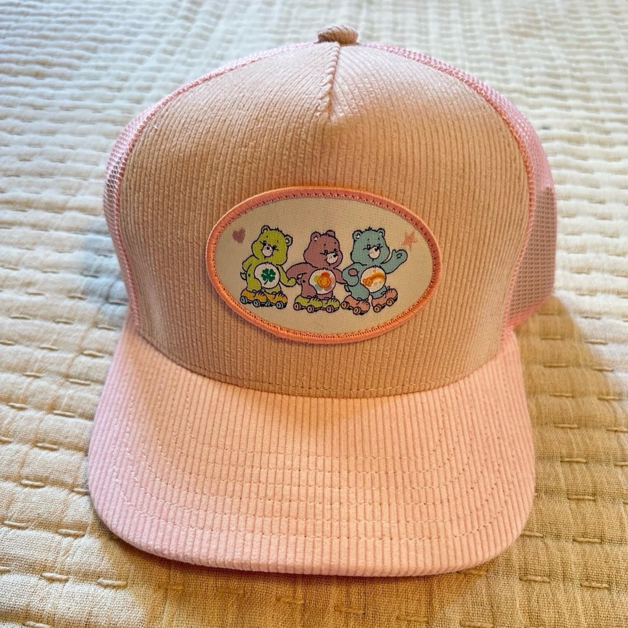 Care Bears Pink Corduroy Trucker Hat NWT