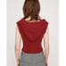 Front zip bleach rib top.
