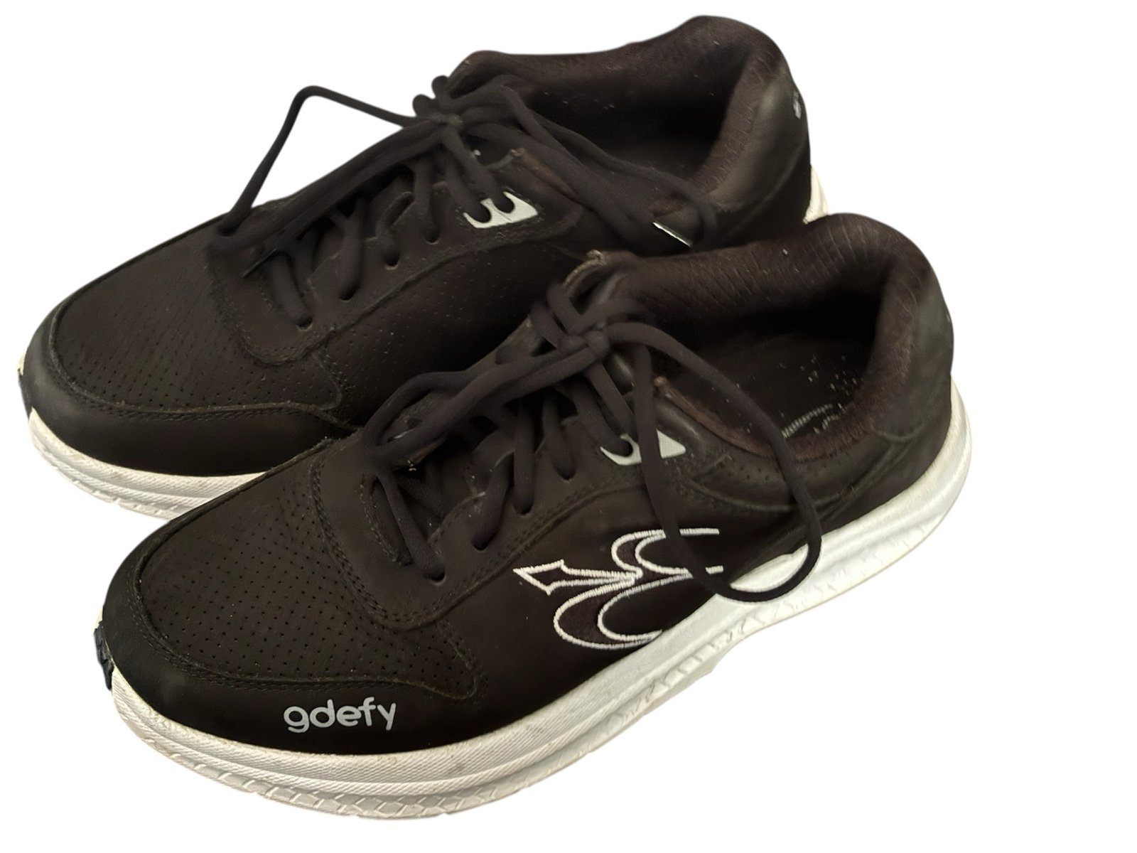 G-DEFY Mighty Walk Women’s Orthopedic Walking Shoe, 9.5 Wide, Black