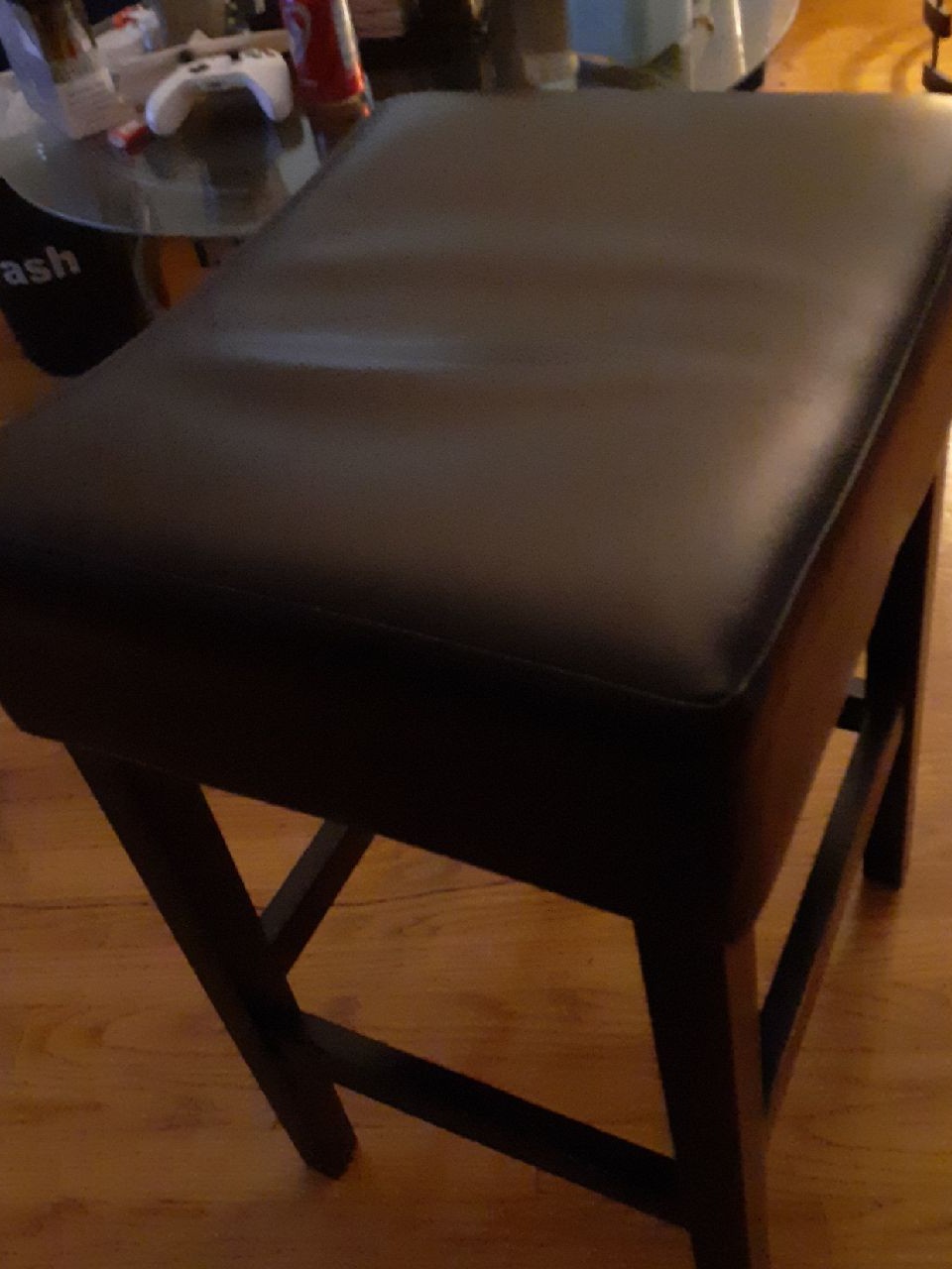 Leather bar stool