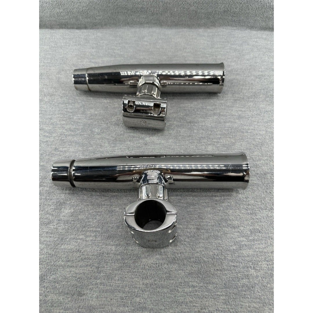 ROD HOLDER - Set Of 2 Adjustable Clamp SeaLux Stainless Steel Fishing Pole Mount