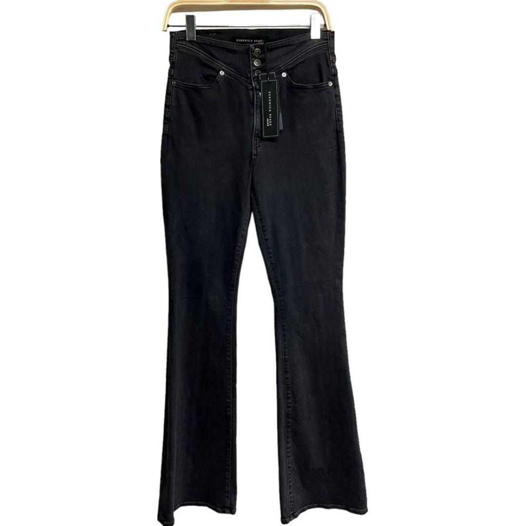 New Veronica Beard Beverly Flare Jeans With Front Yoke