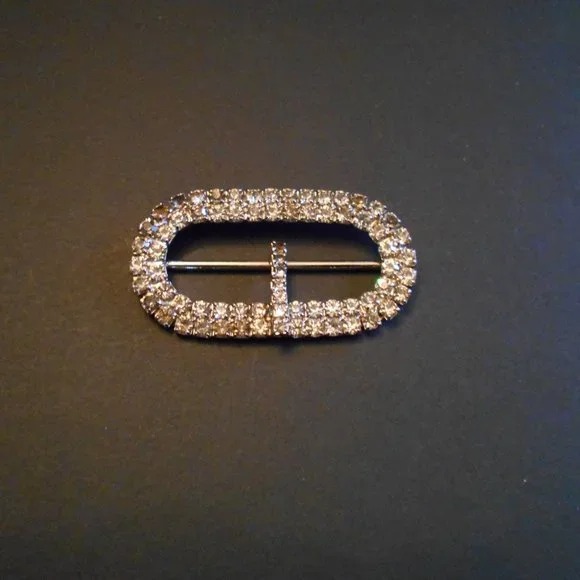 Large Vintage Austrian Crystal Belt Buckle