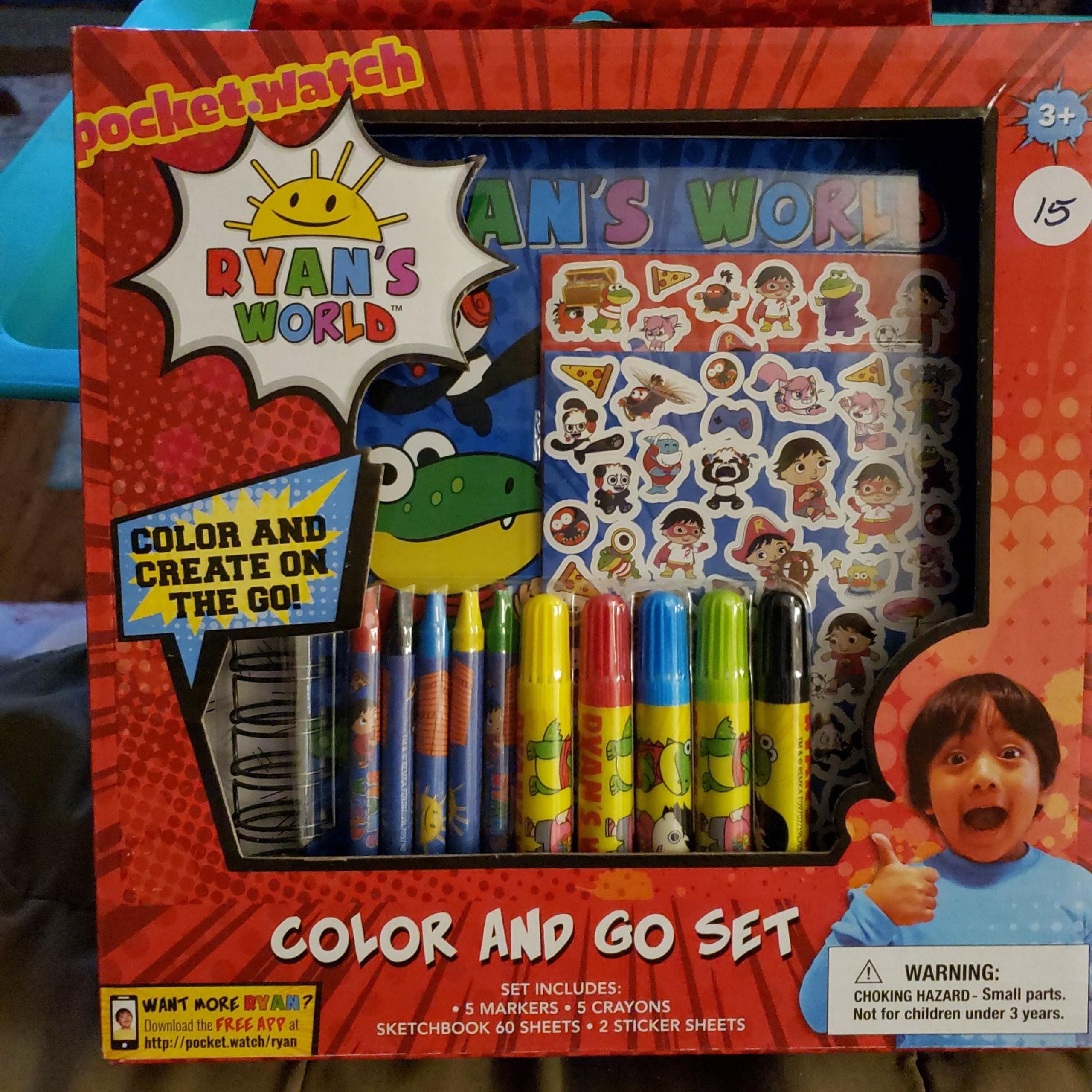 Ryan's World  Color And Go Set-$15.00