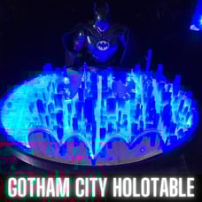 GOTHAM CITY HOLOTABLE 89 Batman Logo Shaped City with Blue Led Light, 1:10 Scale
