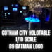 GOTHAM CITY HOLOTABLE 89 Batman Logo Shaped City with Blue Led Light, 1:10 Scale