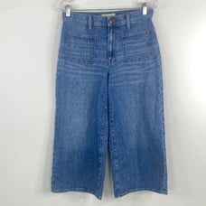 Madewell 27P Wide Leg Crop Denim Jeans Pants