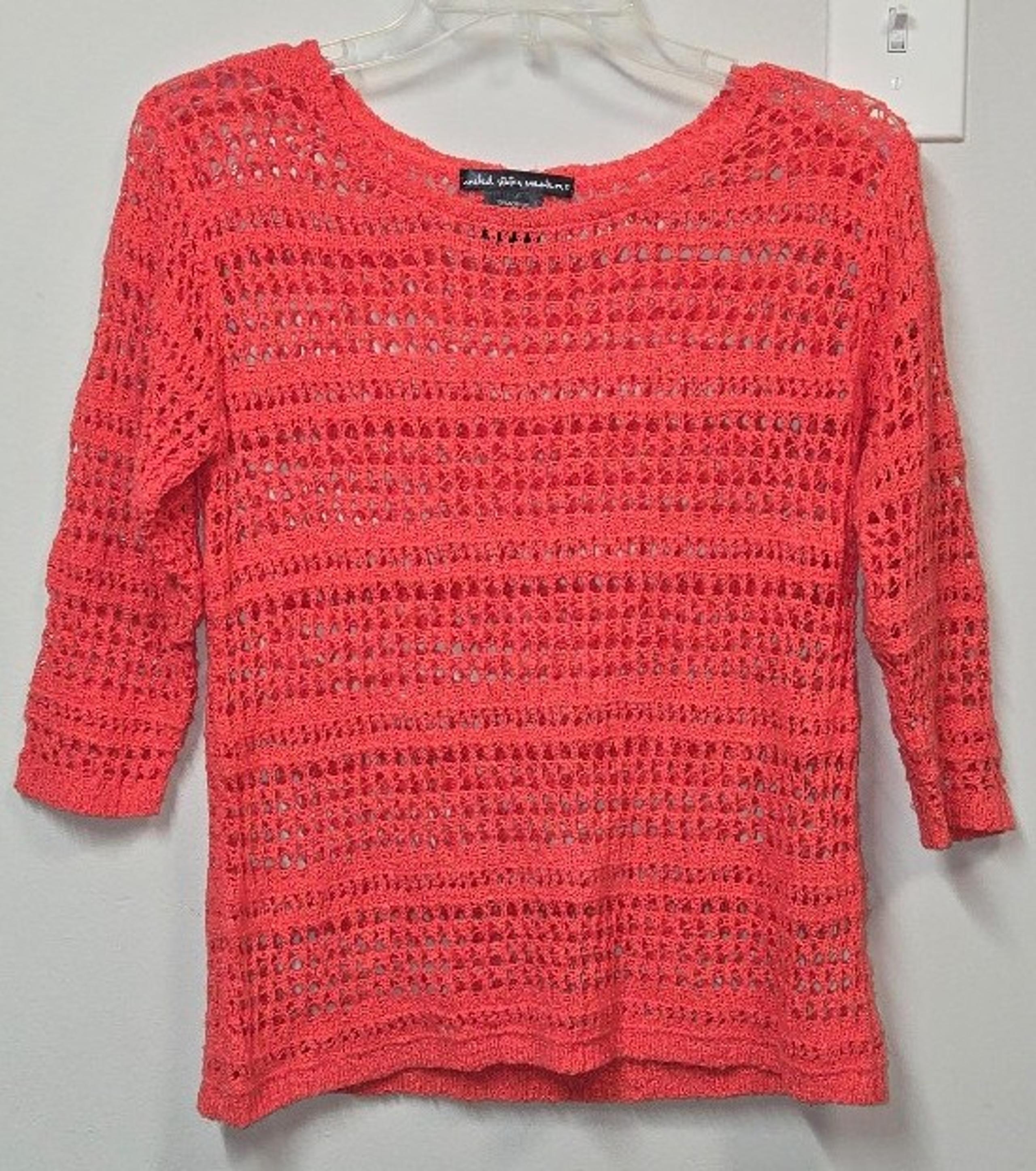 NWOT! United States Sweater in Reddish/Orange Color That's See Through Size Smal