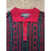 Vintage Royal Prestige Polo Sweater Men's Size 3XL Red Black Omega Pattern