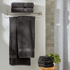 Signature Soft 6 Piece Solid Towel Set, Gray Shadow-ewq6