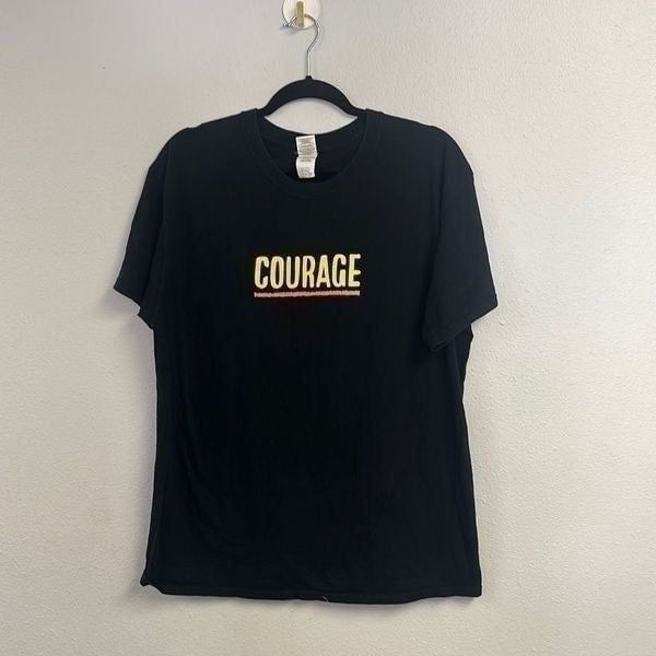 Gildan Unisex Black Courage Chance The Rapper Be Encouraged Tour Band Tee Large