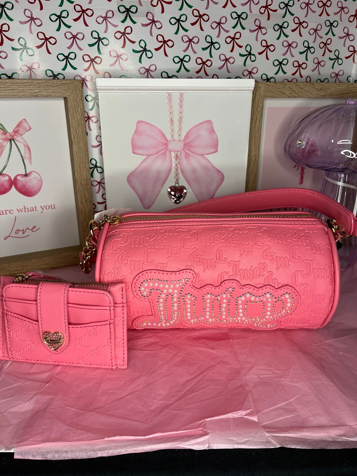 Juicy Couture String of Pearls Roll Bag