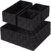 Small Black Baskets Cube Bin Container Tote Organizer Divider for Drawer