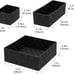 Small Black Baskets Cube Bin Container Tote Organizer Divider for Drawer