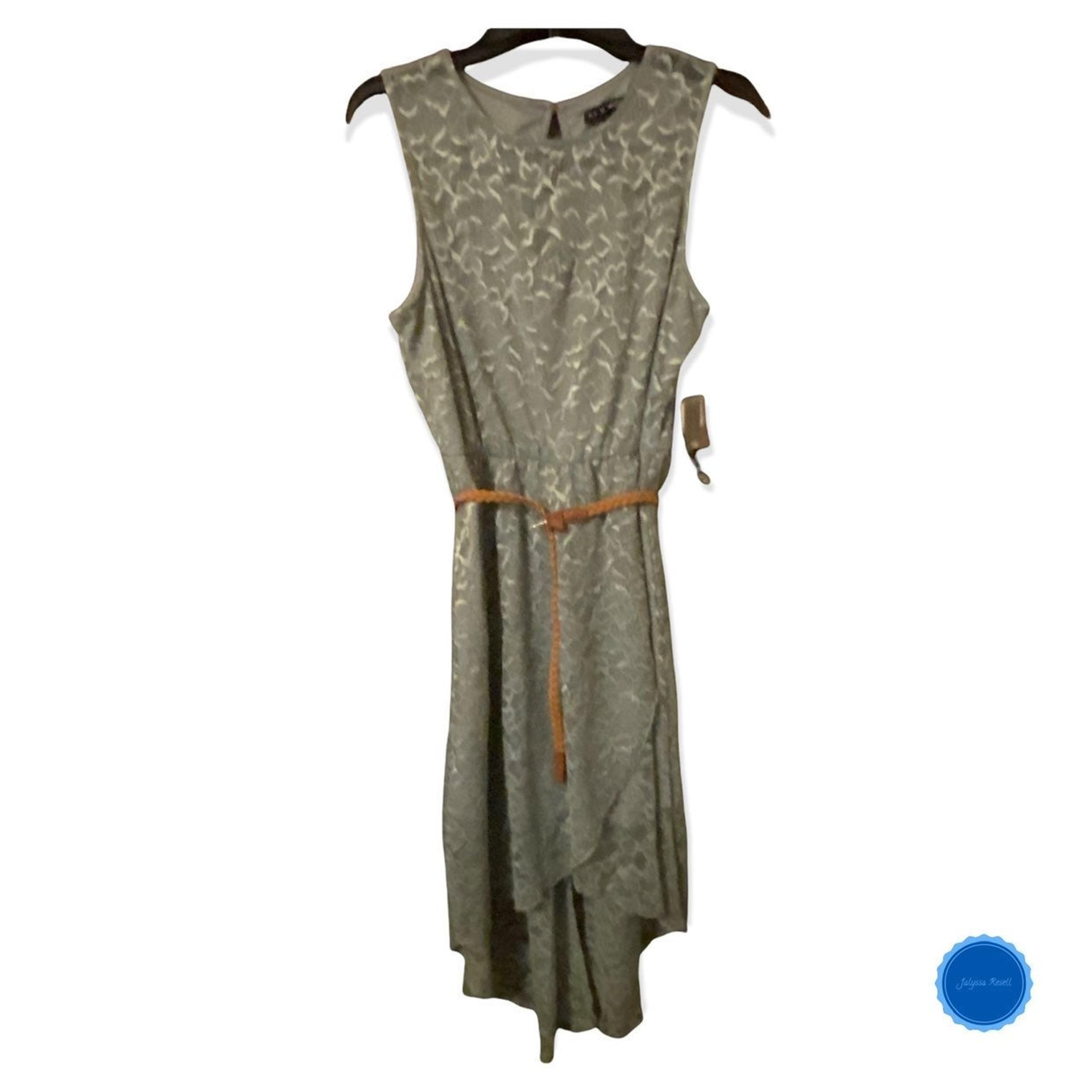 High Low Lace Dress with Belt