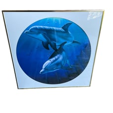 Christian Riese Lassen Dolphin Friends Art 24 x 24 Circular