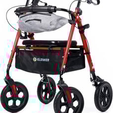 Walker All-Terrain Rollator Storage Front Pouch 10” Wheels Sponge Padded Seat